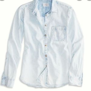 AE White washed chambray button down